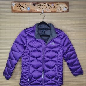 The North Face 550 Puffer Ski Jacket Purple Winter Coat Youth L 14/16